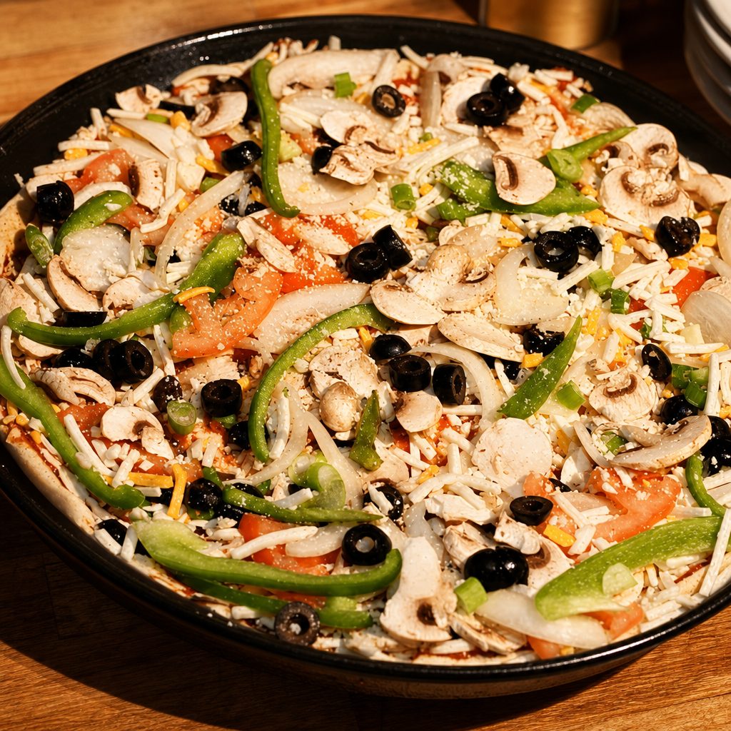 Vegetarian Pizza 12" Regular (8 Slices).
