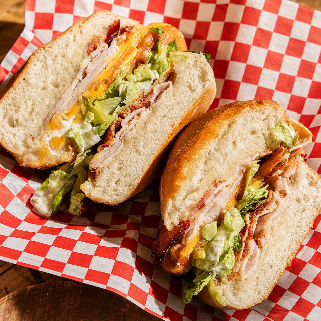 Turkey Bacon Club Sandwich (Large).