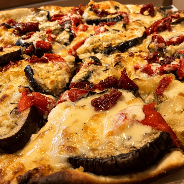 Grilled Eggplant Pizza.