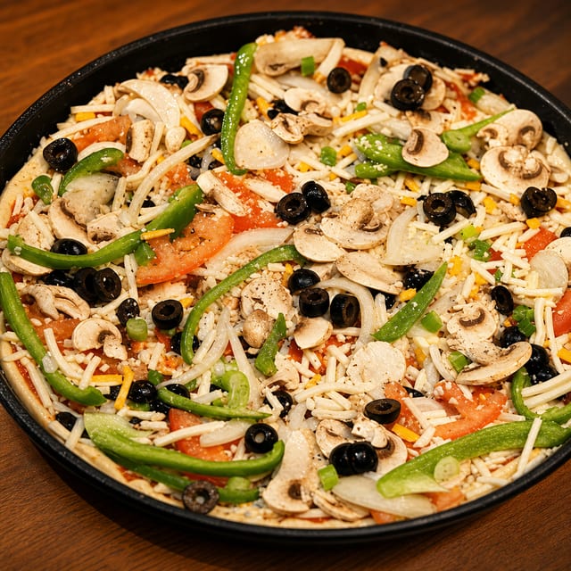 Vegetarian Pizza 7" Small (4 Slices).