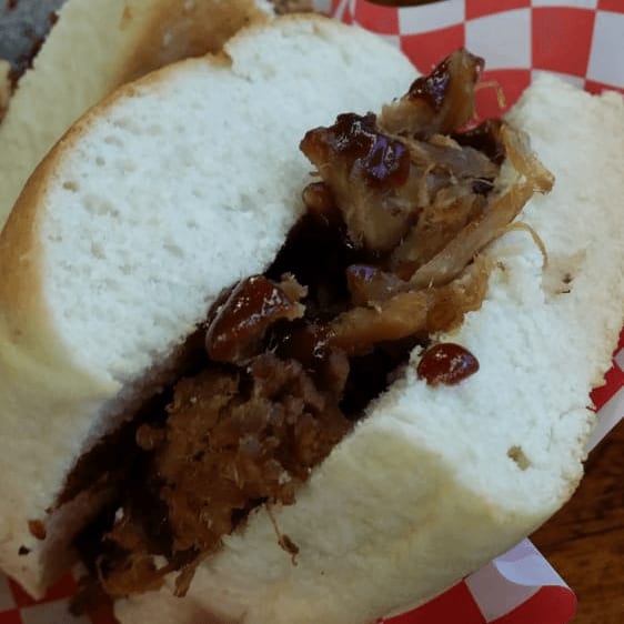 Killer Kālua Pork Sandwich (Ka-loo-ah) (Large).